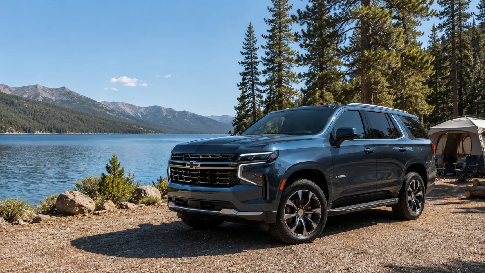 2026 Chevrolet Tahoe in three-quarter front view