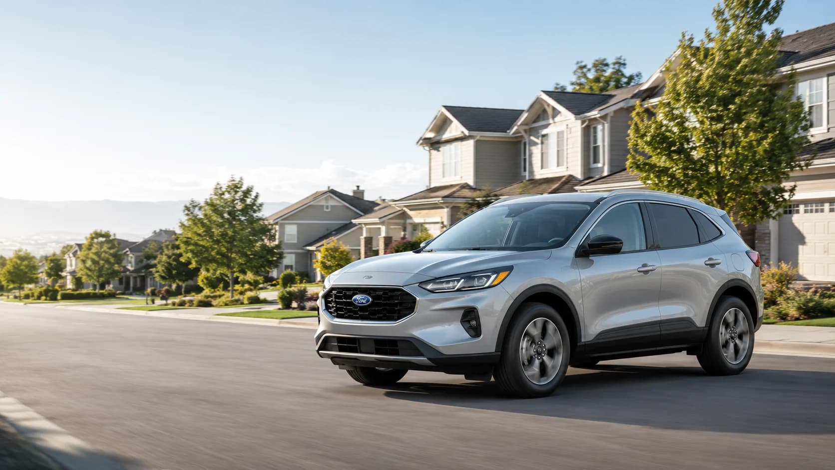 2026 Ford Escape in Atlas Blue front three-quarter view