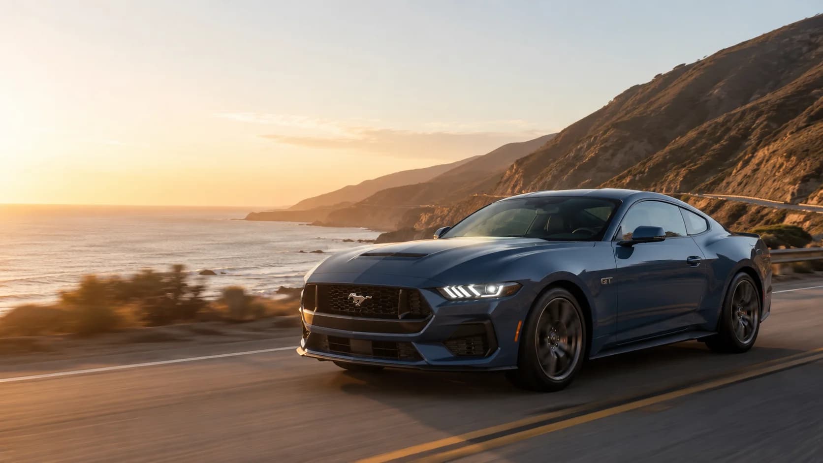2026 Ford Mustang Fastback in three-quarter front view