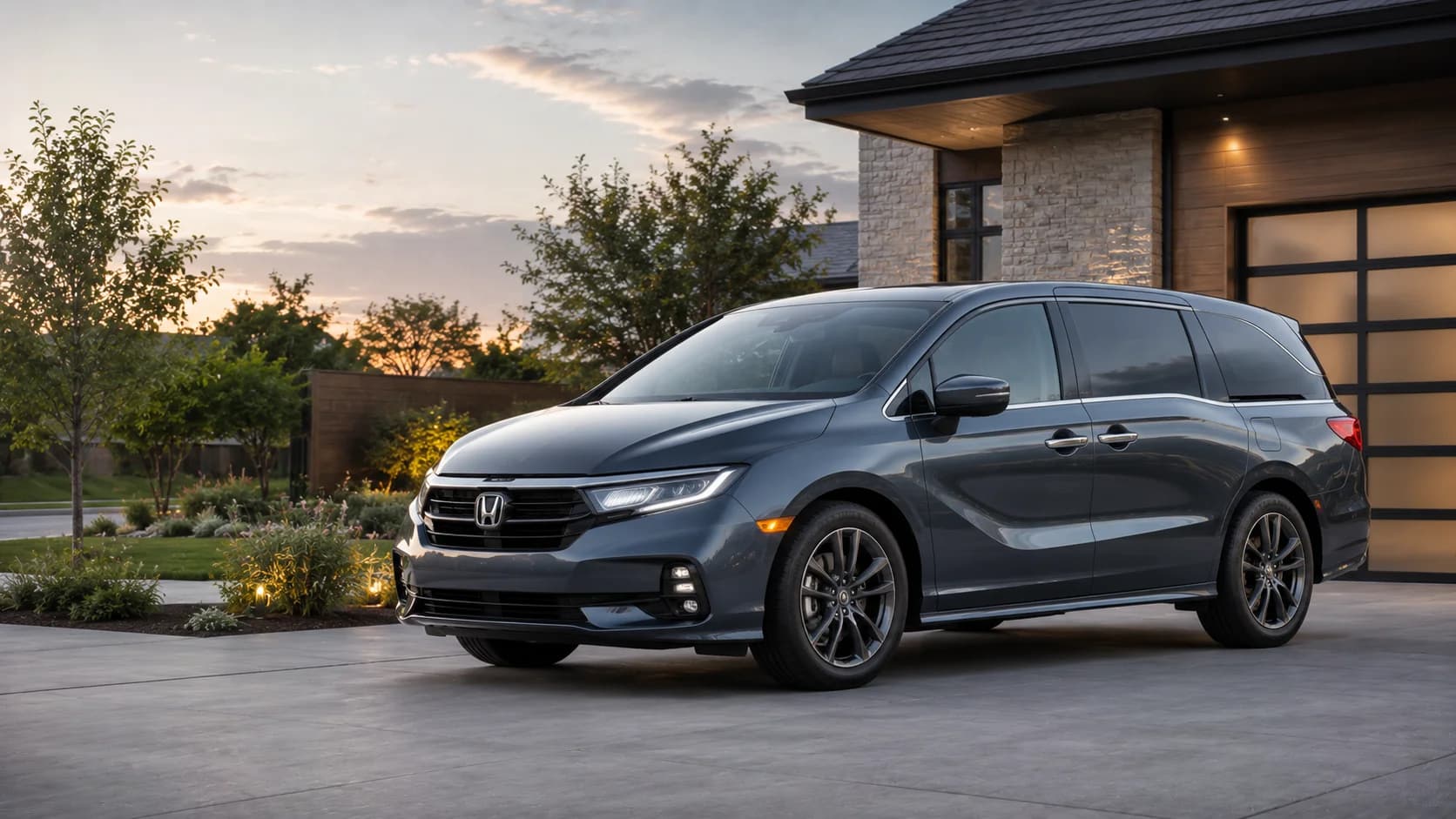 2026 Honda Odyssey minivan in three-quarter front view
