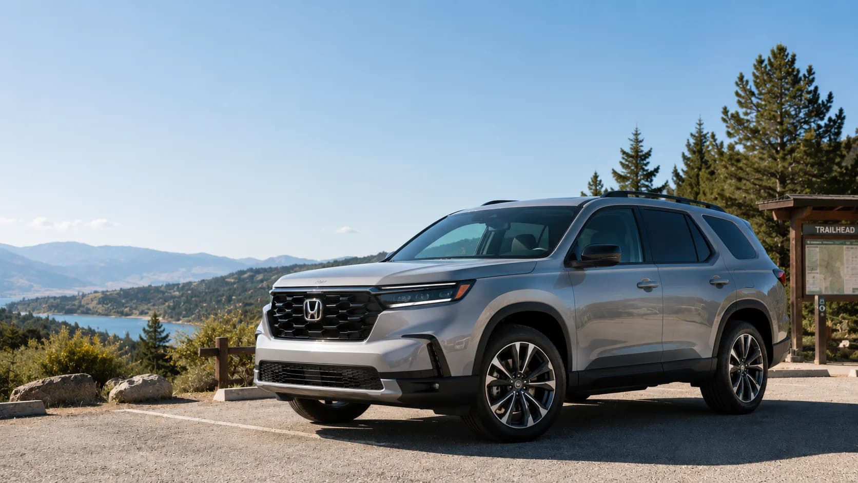 2026 Honda Pilot SUV in three-quarter front view