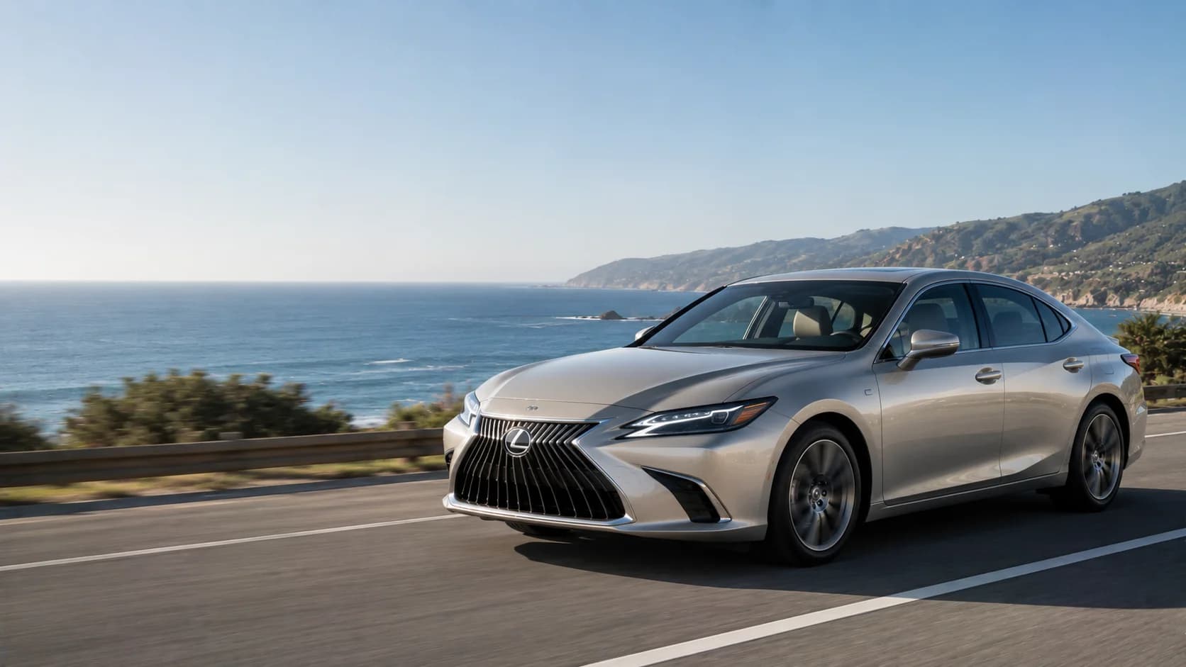 2026 Lexus ES 350h front three-quarter view