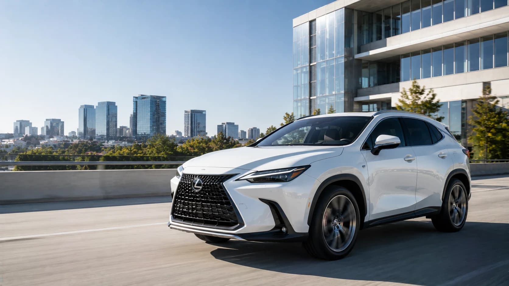 2026 Lexus NX 350h front three-quarter view