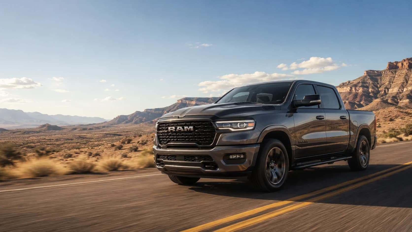 2026 Ram 1500 Limited Crew Cab front three-quarter view