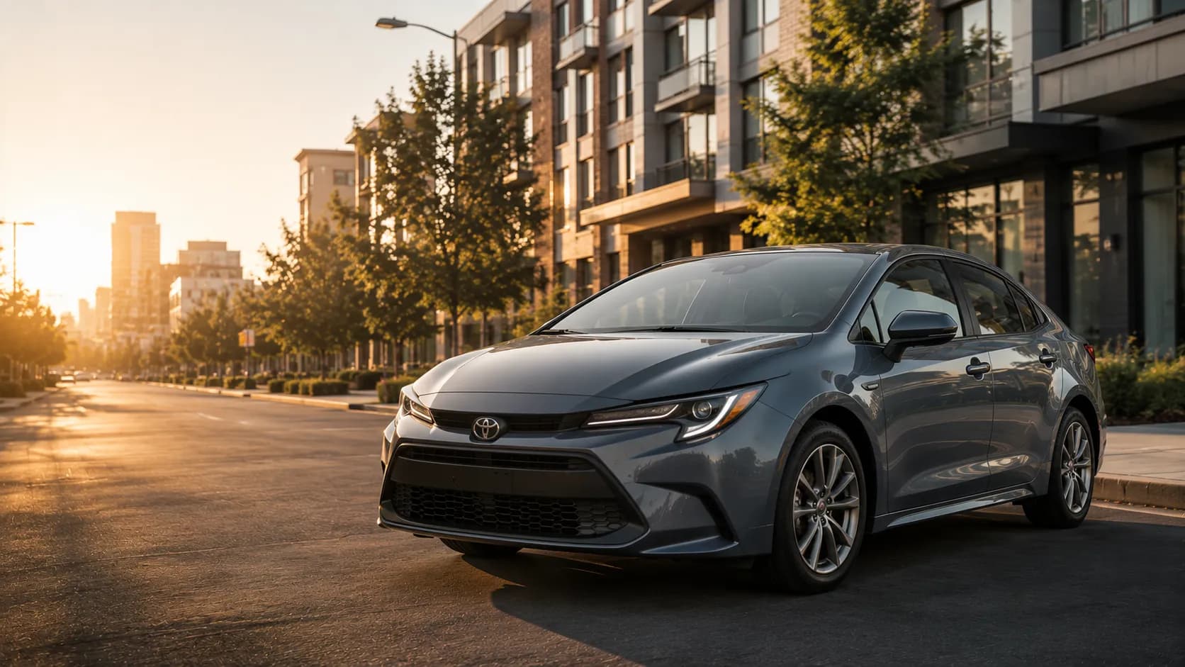 2026 Toyota Corolla sedan in three-quarter front view